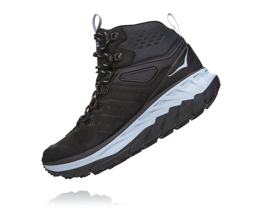 Hoka One One Hiking Boots Womens Black - Stinson Mid GORE-TEX - 17529FTOD